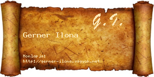 Gerner Ilona névjegykártya